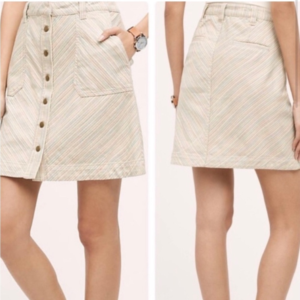 Anthropologie Pilcro & the Letterpress Chino Skirt size 10